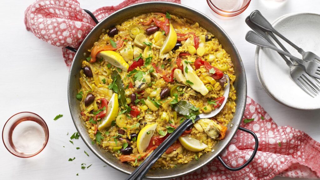 Vegetable paella